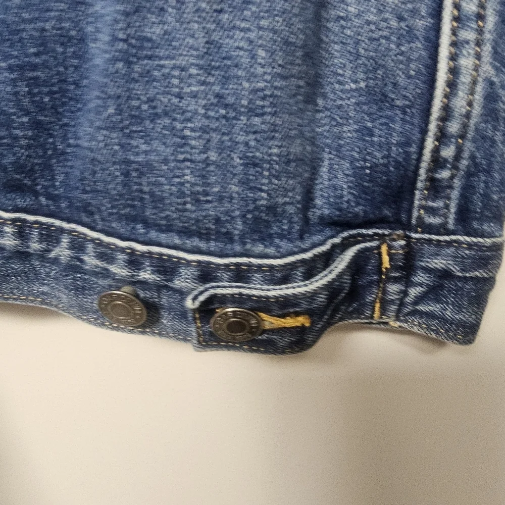 GAP‎ Embroidered Colorful Denim Jean Jacket Preppy Bohemian Y2K